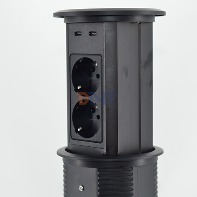 Portes d'alimentation électriques à prise de courant électrique à double face 4 prises AC avec double chargeur USB A + C + sans fil pour Office De