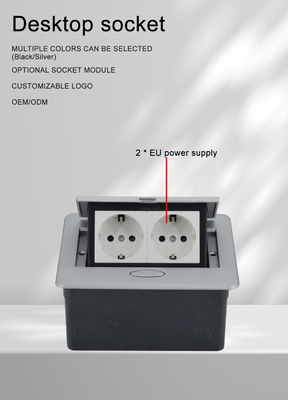 Des prises électriques de bureau en alliage de zinc multifonctionnelles