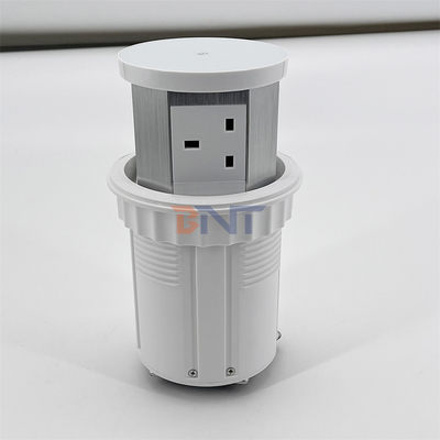 Sortie personnalisée à 3 sorties Sortie en PVC et en aluminium Table de cuisine prise d'alimentation avec chargeur sans fil