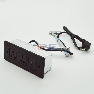 Tape d'alimentation en retrait USB C à recharge rapide Monture à la chasse à l'eau Table de bureau Meubles tiroir Socket Table de conférence Sortie cachée