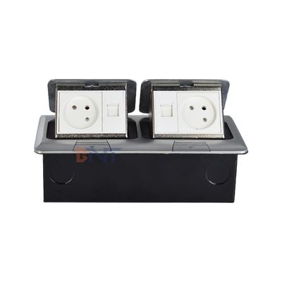ODM/OEM étanche à l'eau caché type pop-up boîte de prise de sol Israël Standard 2 prises de courant alternatif prises de terre