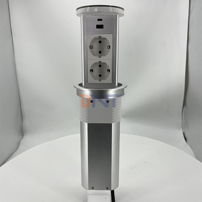 Soulevé prise de courant en retrait de table avec 2 prises de courant alternatif et ports USB prise de courant cachée pour bureau