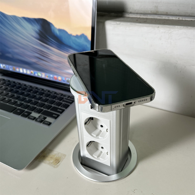 Soulevé prise de courant en retrait de table avec 2 prises de courant alternatif et ports USB prise de courant cachée pour bureau