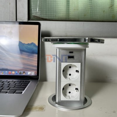 Soulevé prise de courant en retrait de table avec 2 prises de courant alternatif et ports USB prise de courant cachée pour bureau