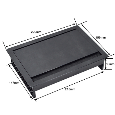 Socket de couverture de bureau intégré avec 2 prises d'alimentation à courant alternatif Socket de conférence Tableau de fil Grommet Socket de courant pratique