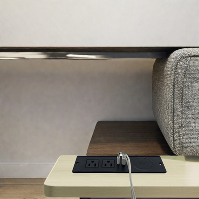 canapé 2 prises de courant alternatif américaines et prise de charge usb avec chargeur sans fil 60mm us power canapé de bureau chargeur de meubles power soc