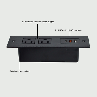 OEM/ODM Office prise de canapé multifonctionnelle intégrée à la prise de table prise de courant us avec ports usb A + C