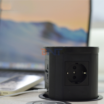 Cuisine Sockets d'alimentation pneumatiques cachés avec port usb et chargeur sans fil de 15W pour bureau