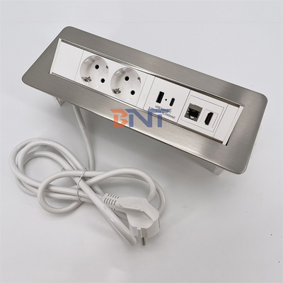 BNT Sortie de prise électrique personnalisable Sortie de prise électrique cachée avec port USB pour bureau