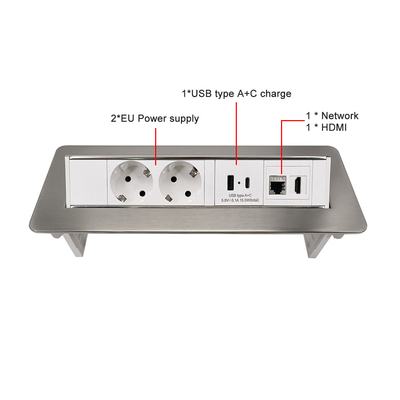 BNT Sortie de prise électrique personnalisable Sortie de prise électrique cachée avec port USB pour bureau