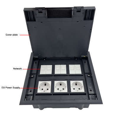 Ouverture manuelle Sockets de sol cachés Sockets de sol imperméables Sockets de sol ABS en matière plastique au sol Sockets pop up