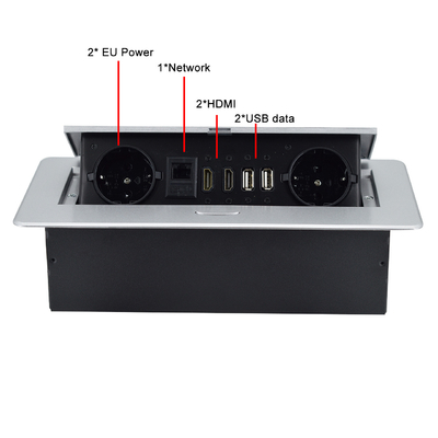 Télécommande intégrée avec prise électrique UE Télécommande intégrée IP44 2 prises AC RJ45 Réseau et prise HDMI