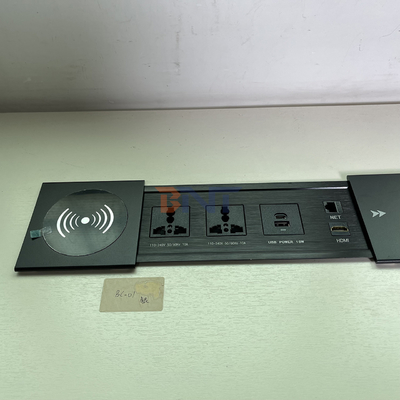 Nouveau style bureau couvercle de glissement prise électrique coulissante 10A courant nominal avec chargeur sans fil pour la maison et le bureau