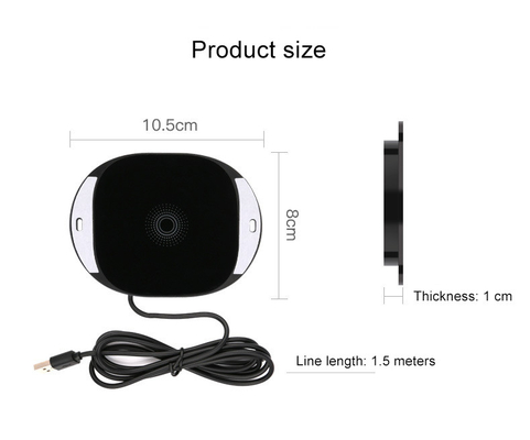 Chargeur sans fil à longue distance de 25 mm marbre invisible caché sous le bureau meubles bureau table chargeur sans fil rapide