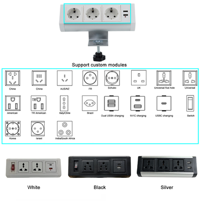 Boente pinceau sur bureau monture de bureau amovible multi-saisies prise électrique avec prise USB/table pinceau monture prise électrique