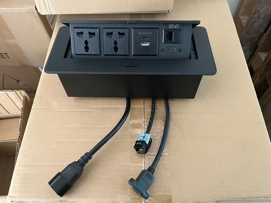 Nouveau alliage de zinc populaire prise de courant USB 2 AC usb HDMI RJ45 pour les réunions de bureau hôtel