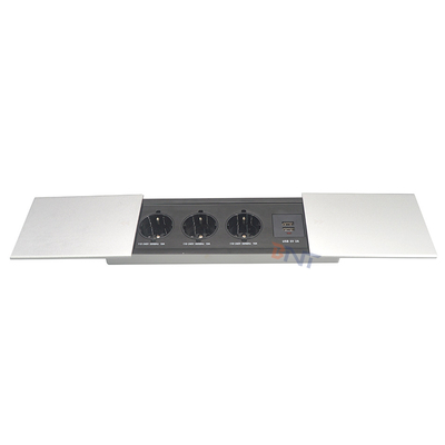 Couverture coulissante multifonctionnelle USB couverture coulissante intelligente table de bureau cachée prise d'alimentation de table universelle