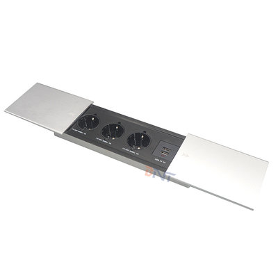 Couverture coulissante multifonctionnelle USB couverture coulissante intelligente table de bureau cachée prise d'alimentation de table universelle