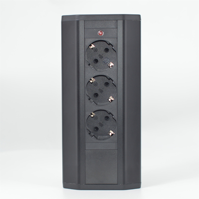 OEM/ODM prise d'alimentation d'angle prise d'alimentation électrique UE avec 3 prises de courant alternatif adaptée au bureau / bureau / table / cuisine