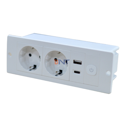 ABS OEM/ODM Standard UE 5V 2.1A Puissance USB Socket de charge A + C Construit dans bureau / canapé Hôtel / Bar / prise de salle de réunion
