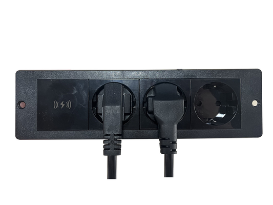 Vente à chaud Socket de recharge sans fil intégré 3EU Power Standard 5A Courant nominé Bureau/Sofa/Hôtel/Bar/Salle de réunion