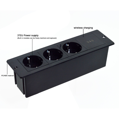 Vente à chaud Socket de recharge sans fil intégré 3EU Power Standard 5A Courant nominé Bureau/Sofa/Hôtel/Bar/Salle de réunion