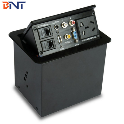 Solutions AV pour le bureau Les prises électriques de bureau en argent Taille 151 * 121mm