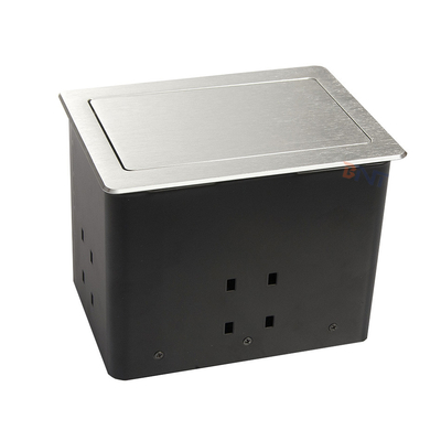 Tableau de conférence en alliage d' aluminium argenté Sorties avec 2 USB, 2 réseaux