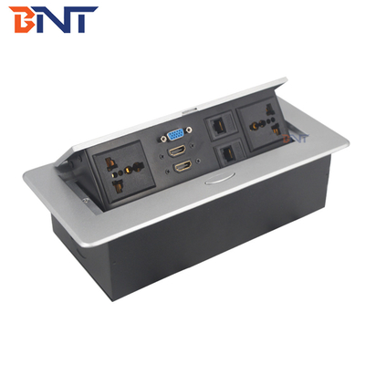 220V carré bureau prise électrique en soupape d'alimentation en zinc alliage pour alimentation informatique