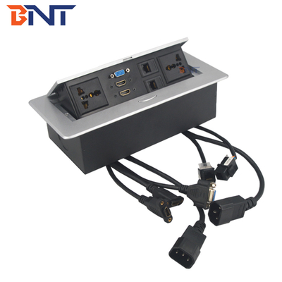220V carré bureau prise électrique en soupape d'alimentation en zinc alliage pour alimentation informatique