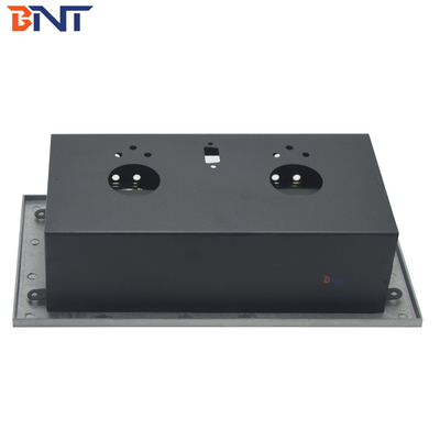 Téléphone caché 3.5 Porte-bouteilles en noir mat, prise d' alimentation pour table