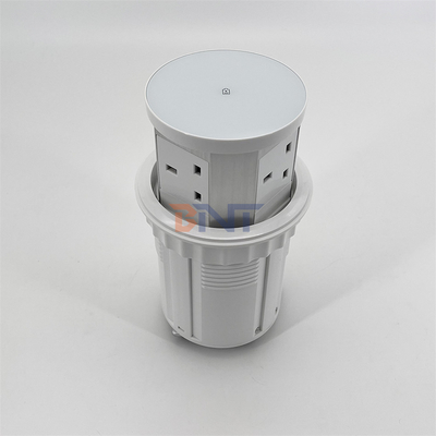 Sortie personnalisée à 3 sorties Sortie en PVC et en aluminium Table de cuisine prise d'alimentation avec chargeur sans fil
