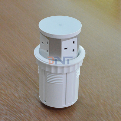 Sortie personnalisée à 3 sorties Sortie en PVC et en aluminium Table de cuisine prise d'alimentation avec chargeur sans fil