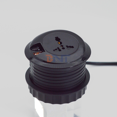 80 mm prises électriques rondes et prises électriques standard avec port de charge USB de type C