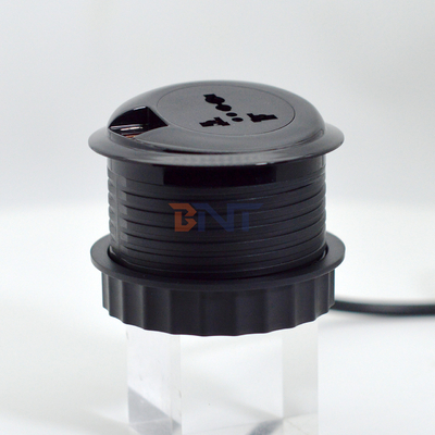 80 mm prises électriques rondes et prises électriques standard avec port de charge USB de type C