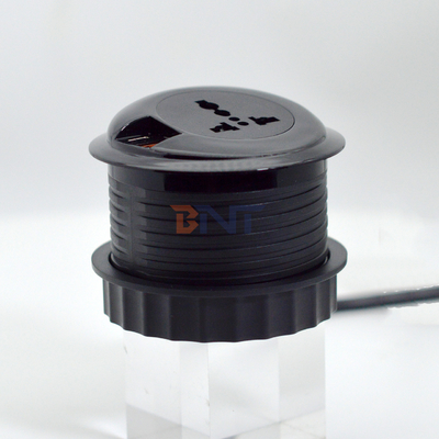 80 mm prises électriques rondes et prises électriques standard avec port de charge USB de type C