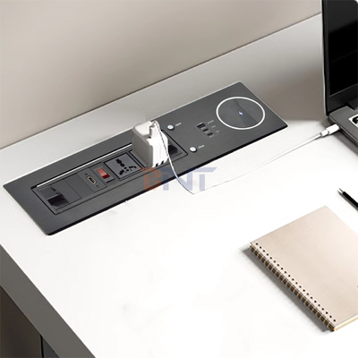 2 prise de table à charge rapide universelle de 65 W IP44 niveau 10A courant nominal 2 prises de courant alternatif