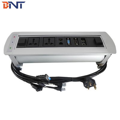 Sortie multimédia de bureau automatique argentée avec 1* VGA / 1* HDMI