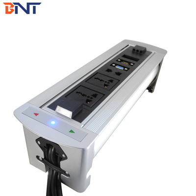Sortie multimédia de bureau automatique argentée avec 1* VGA / 1* HDMI