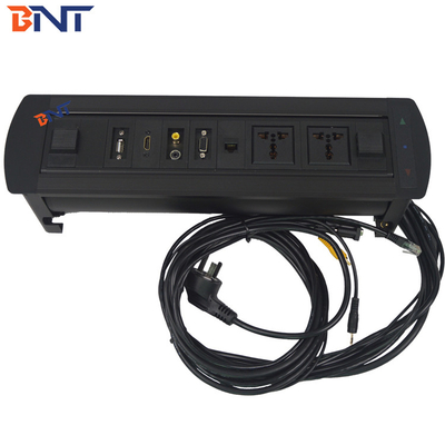 Avec 1*HDMI / 1*VGA Configuration bureau noir Flip Up prise cachée