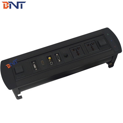 Avec 1*HDMI / 1*VGA Configuration bureau noir Flip Up prise cachée