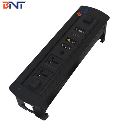Avec 1*HDMI / 1*VGA Configuration bureau noir Flip Up prise cachée