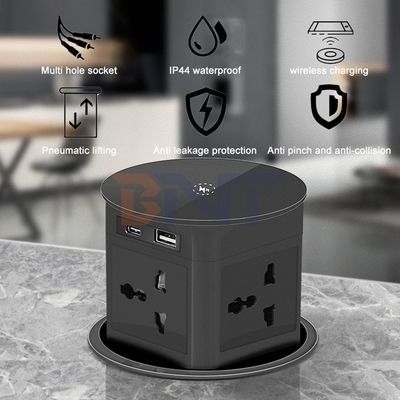 Chargeur sans fil BNT Automatique Pneumatique Pop-up Evier de cuisine robinet Nouveau design de table 4 prises Automatique moderne