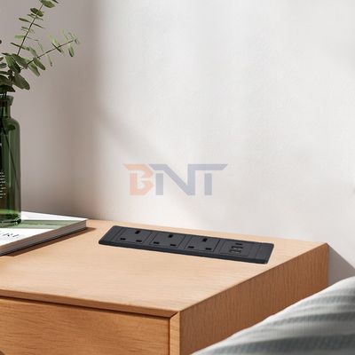3UK Outlets Sockets électriques multifonctionnels de bureau avec prise électrique 3AC et 2*USB A+1*USB C