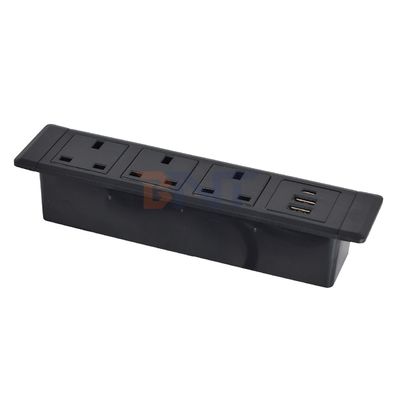 3UK Outlets Sockets électriques multifonctionnels de bureau avec prise électrique 3AC et 2*USB A+1*USB C