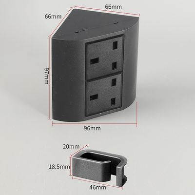 Corner de bureau de bureau et de maison UK Socket avec 2 prises pour plusieurs appareils