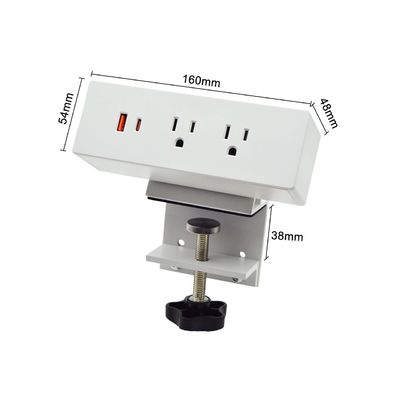 Multifonctionnelle 2 prises de courant alternatif USB A + C US Power Charge rapide Appareil de bureau