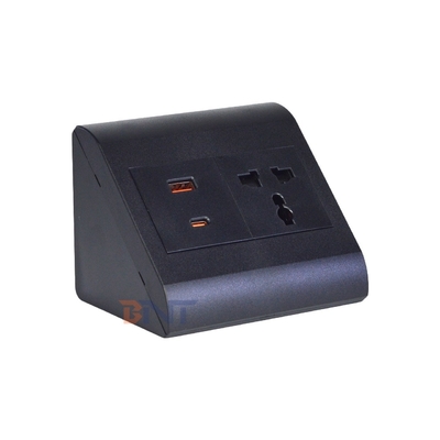 Prise universelle pour bureau et maison, 1 sortie, prise de courant de table avec sorties USB A+C, IP44 pour plusieurs appareils