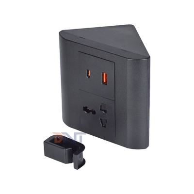 Prise universelle pour bureau et maison, 1 sortie, prise de courant de table avec sorties USB A+C, IP44 pour plusieurs appareils