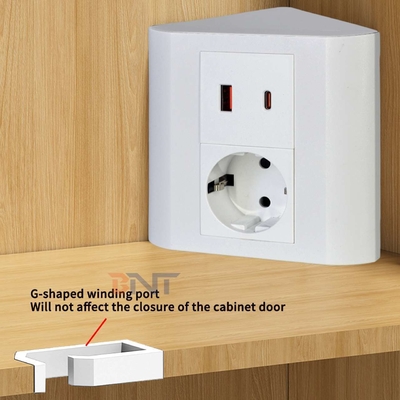 Socket portable EU pour bureau et maison IP44 avec ports de sortie USB A + C pour plusieurs appareils